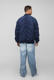 Tall Oversized Peached Embroidered MA1 Bomber Jacket