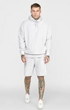 SikSilk Men's Gray Toweling Oversized Hoodie
