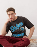 47 Brand LA Dodgers graphic print t-shirt in charcoal