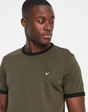 Lyle & Scott Vintage ringer t-shirt in khaki