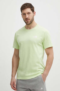 NORTH FACE  green and white men's t-shirt