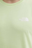 NORTH FACE  green and white men's t-shirt