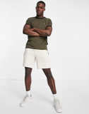 Lyle & Scott Vintage ringer t-shirt in khaki
