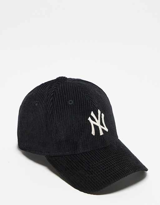 New Era NY Yankees 9forty cord cap in black