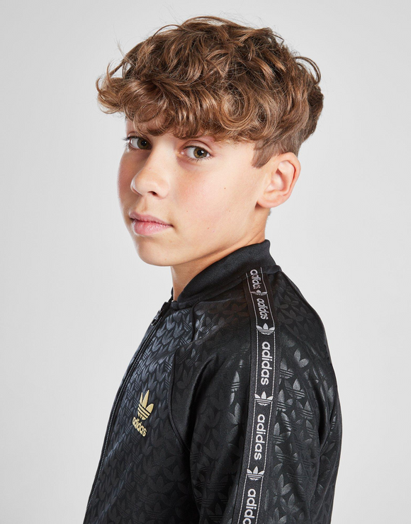 Black adidas Originals SST All Over Print Junior ensemble