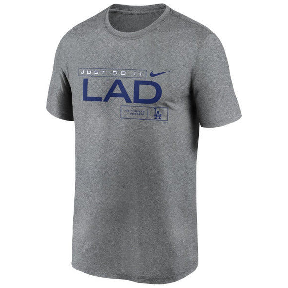 Los Angeles Dodgers Just Do It Nike Legend MLB T-Shirt Gray