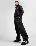 Black adidas Originals Airbrush Open Hem tracksuit