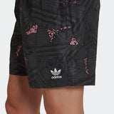 adidas Rekive Allover Print Swim Shorts Trefoil Grey Pink