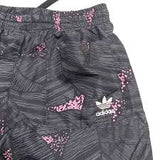 adidas Rekive Allover Print Swim Shorts Trefoil Grey Pink
