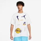 Los Angeles Lakers Courtside Statement Edition Men's Jordan Max90 NBA T-Shirt