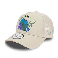 New Era NBA Team Logo Milwaukee Bucks A-Frame Trucker Cap