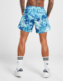 Blue adidas Originals Palm All Over Print Shorts