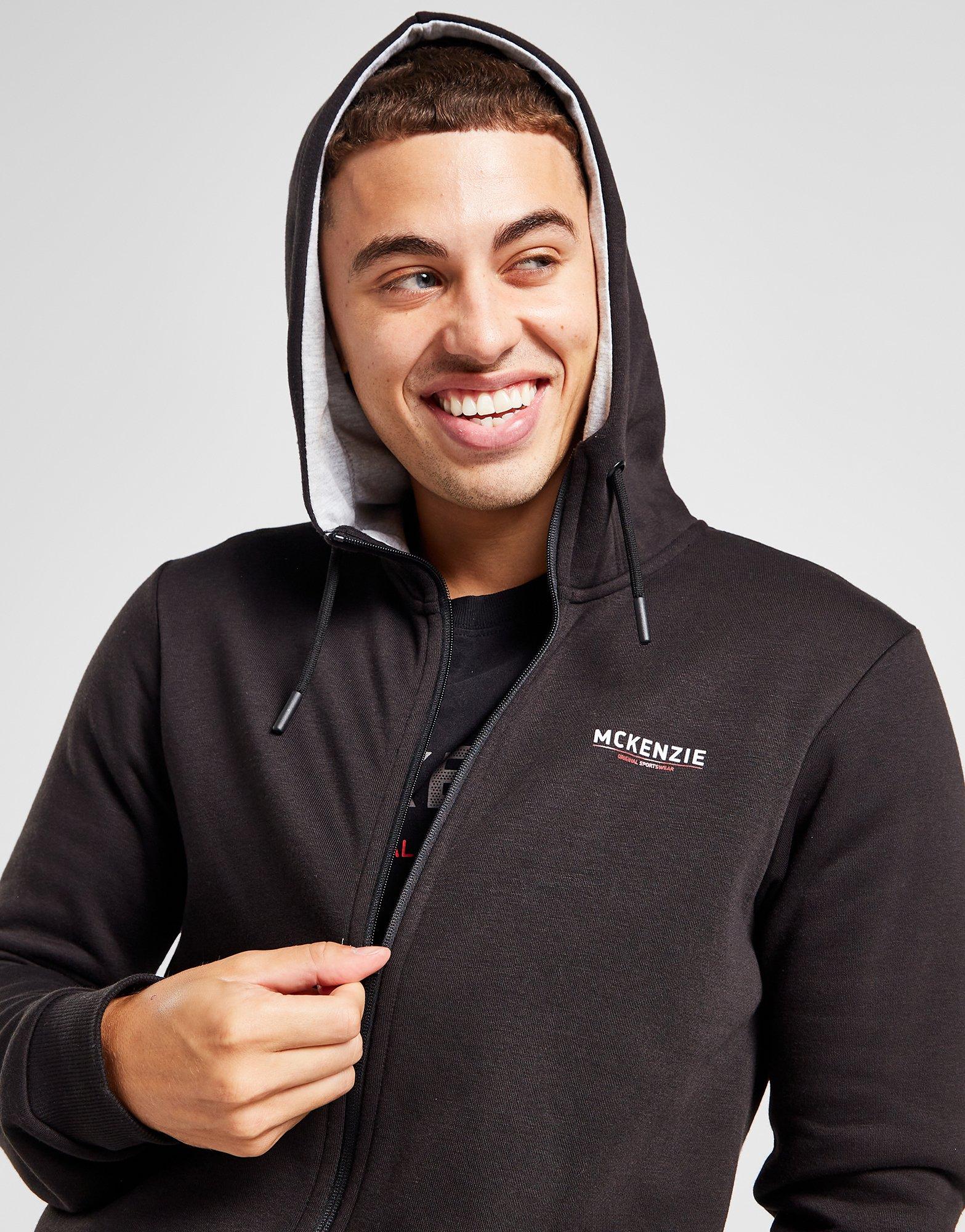 Black McKenzie Essential Edge Full Zip Hoodie – LondonShop Maroc