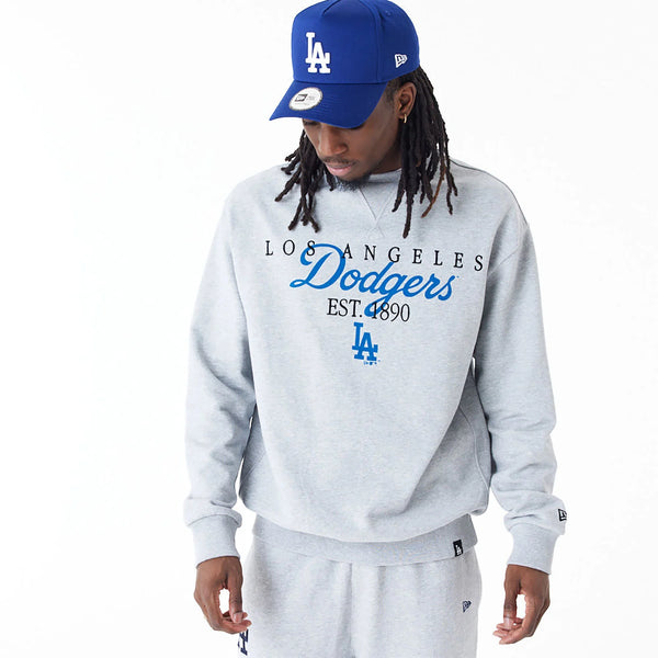 LA Dodgers MLB Lifestyle Grey Crew Neck Sweatshirt LondonShop Maroc