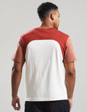 Lacoste Colour Block T-Shirt White/Brown/Light Brown