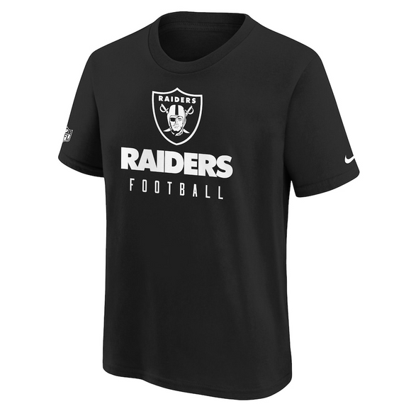 Nike Team Issue Sideline Las Vegas Raiders T-Shirt - Black - Youth