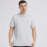 Lacoste Mens Contrast Stripe Polo Grey