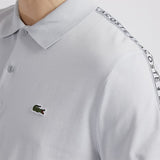 Lacoste Mens Contrast Stripe Polo Grey