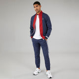 Lacoste Mens Tracksuit Navy Blue/Ora White