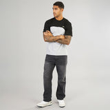 Lacoste Colour Block T-Shirt Silver Chine/Black