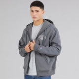 Champion Mens State Of Play Varsity Logo Full Zip Hoodie Grey