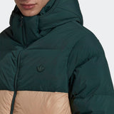 Regen Green hooded down jacket