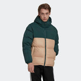 Regen Green hooded down jacket