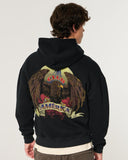 Men's Black Graphic Hoodie