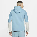 NIKE HOODIE NSW TECH FLEECE - CERULEAN/GREY HEATHER/BLACK