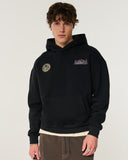 Men's Black Graphic Hoodie