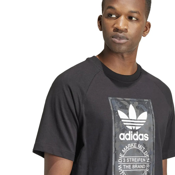 adidas Originals Lifestyle Camo Tounge T-Shirt in Black