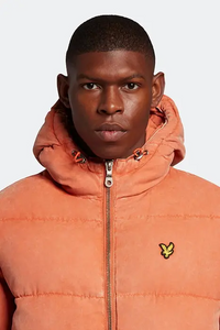 Lyle & Scott  WASHED WADDED JACKET VICTORY ORANGE