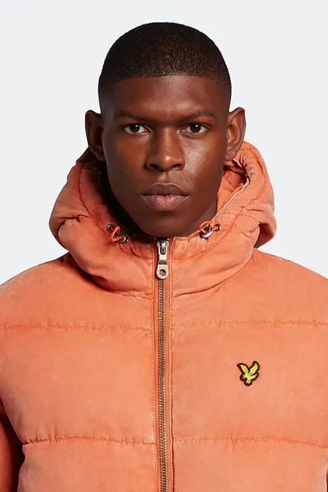 Lyle & Scott  WASHED WADDED JACKET VICTORY ORANGE