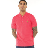 Lyle & Scott Mens Plain Logo Polo Shirt / Electric Pink