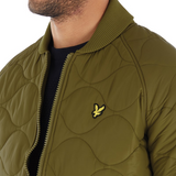 Lyle And Scott Vintage Mens Quilted Bomber Jacket  Rankin Olive