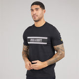 Lyle And Scott Vintage Mens Stripe Logo Graphic T-Shirt