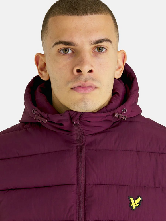 Lyle & Scott Lightweight Puffer Jacket Burgundy