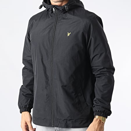 Lyle and Scott Black Hooded Windbreaker
