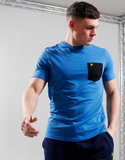Lyle & Scott Contrast Pocket T-Shirt Spring Blue/Black