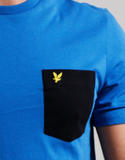 Lyle & Scott Contrast Pocket T-Shirt Spring Blue/Black