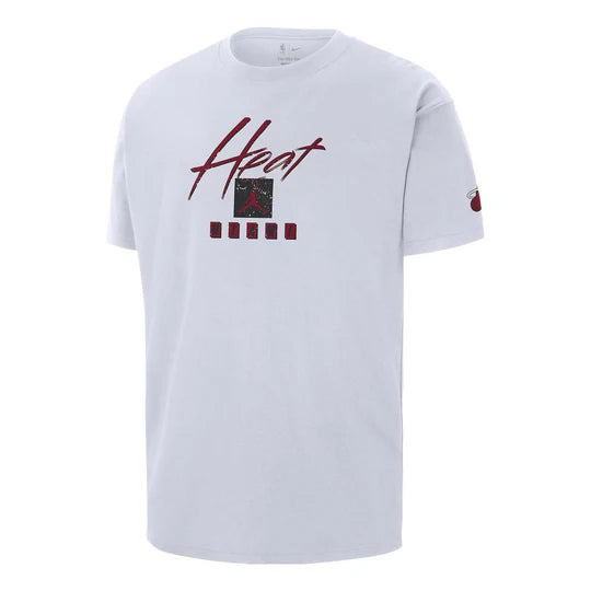 Nike Basketball NBA Unisex Miami Heat graphic t-shirt in white