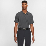 Nike Dri-fit Striped Golf Polo Shirt 'Black Summit White'