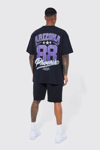 OVERSIZED ARIZONA VARSITY PRINT T-SHIRT