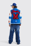 Melton & Pu M Badge Varsity Jacket