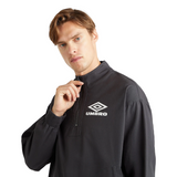 Umbro Mens Drill Smock Half Zip Top