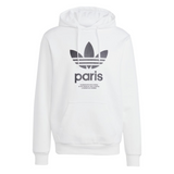 White adidas Originals Mens Icone Paris City Originals Hoody