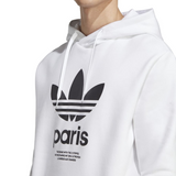 White adidas Originals Mens Icone Paris City Originals Hoody