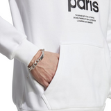 White adidas Originals Mens Icone Paris City Originals Hoody