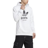 White adidas Originals Mens Icone Paris City Originals Hoody