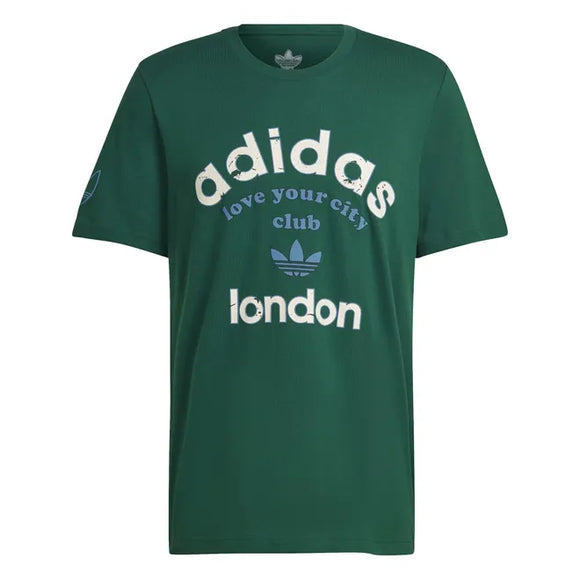 adidas Originals Mens London Logo T-Shirt in Green